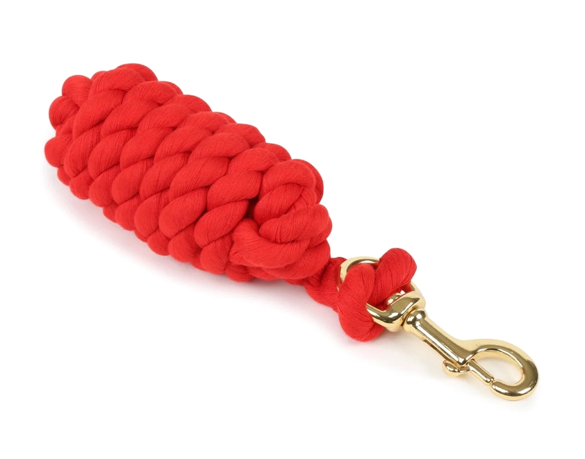 Red Shires Lead Rope With Trigger Clip