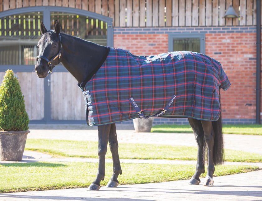 Green/Red Check Shires Tempest 100g Stable Rug