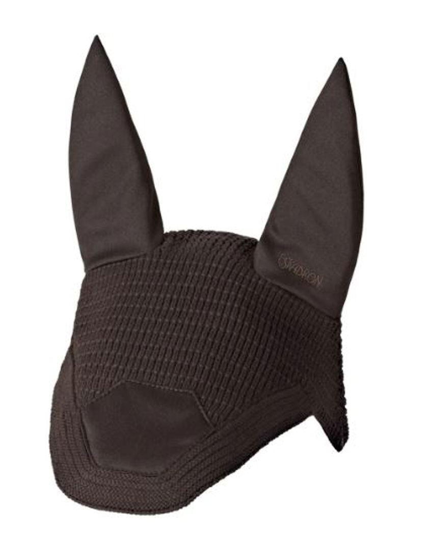 Brown Eskadron Fly Veil with Embroidery Patch