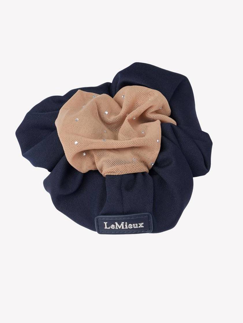 Navy/Blonde LeMieux Scrunchie With Crystal Hair Net