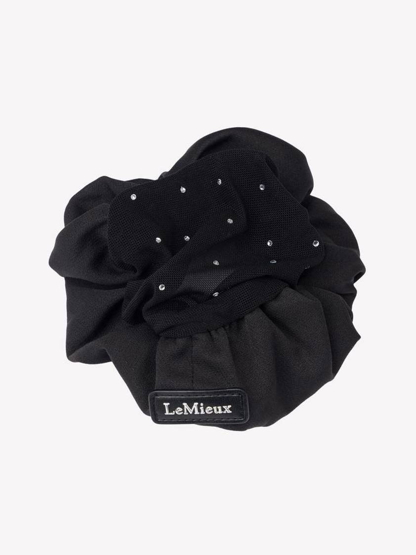 Black/Black LeMieux Scrunchie With Crystal Hair Net