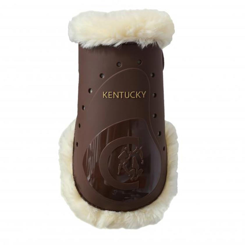 Brown Kentucky Sheepskin Elastic Fetlock Boots