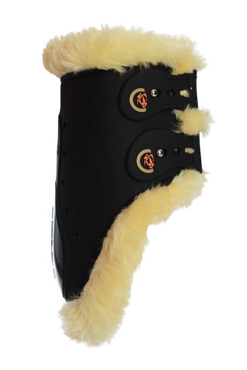 Black Kentucky Sheepskin Elastic Fetlock Boots