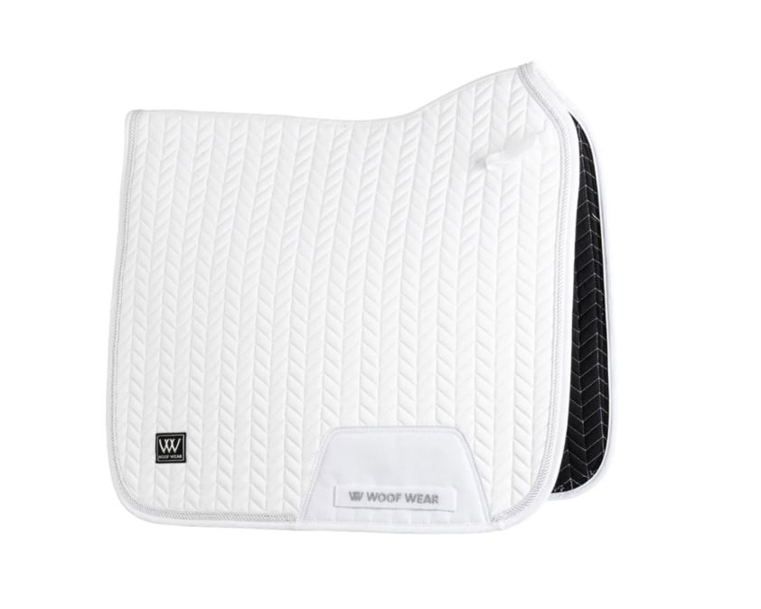 White Woof Wear Herringbone Dressage Saddlecloth