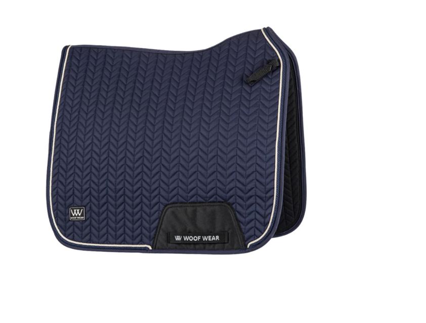 Navy Woof Wear Herringbone Dressage Saddlecloth