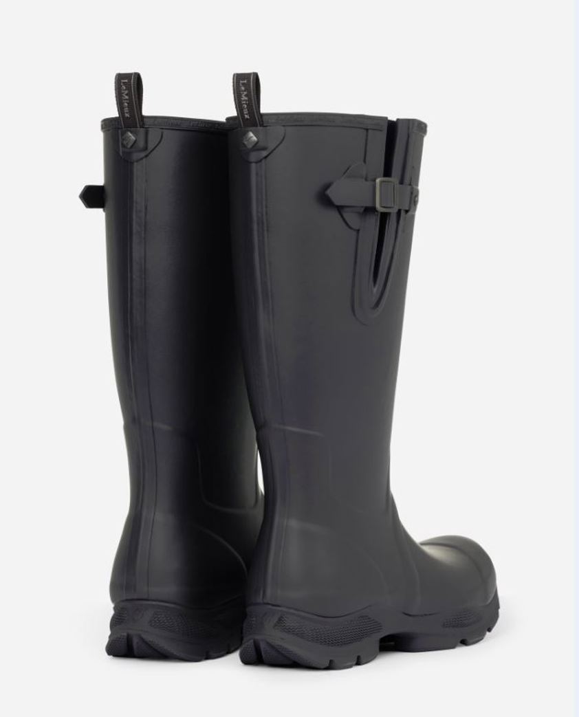 Black LeMieux Mens Ultra Stride Wellington Boots