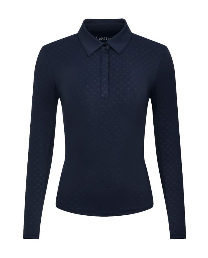 Navy LeMieux Sarah Shirt Base Layer Patterned