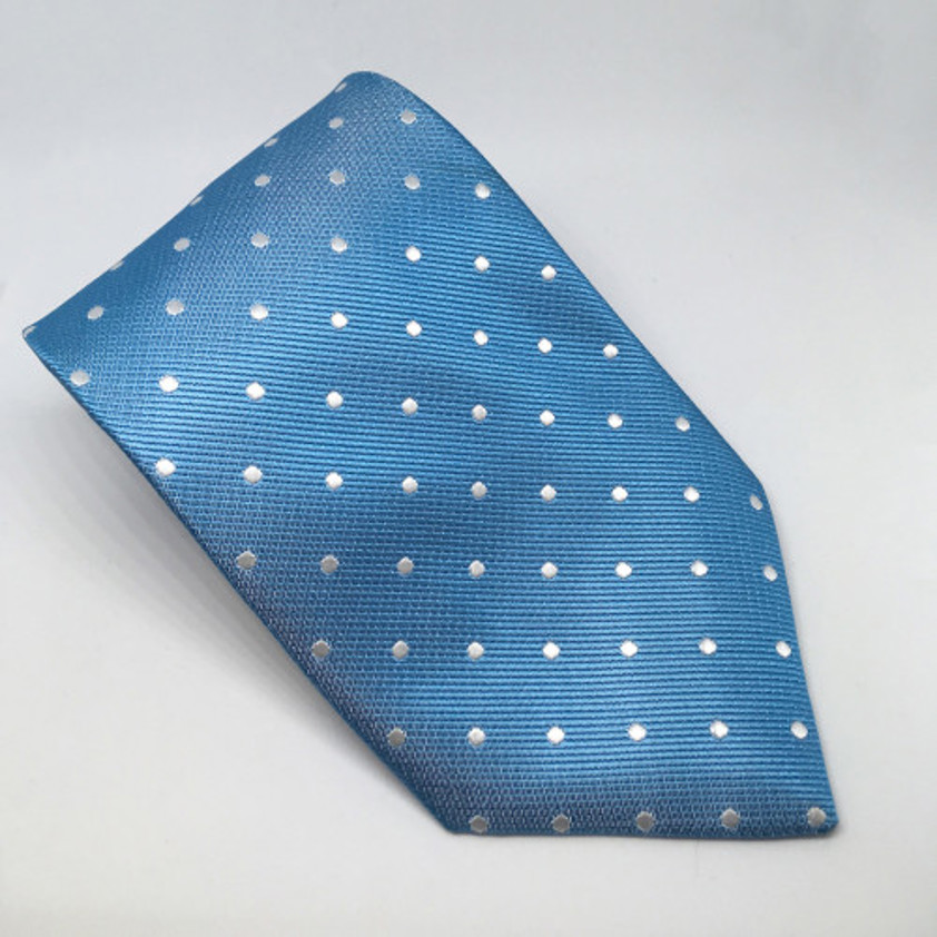 Blue/White Equetech Junior Polka Dot Tie