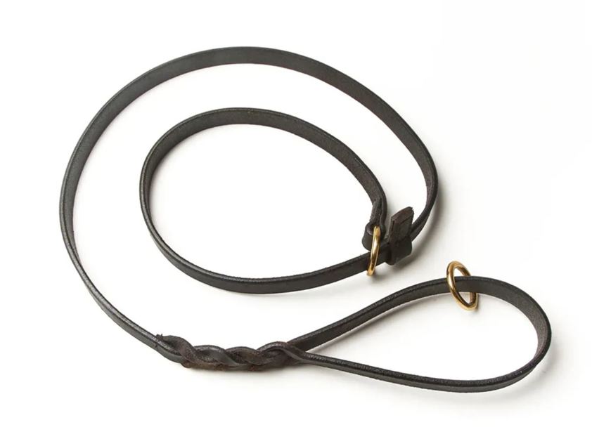 Brown Digby & Fox Braided Slip Lead