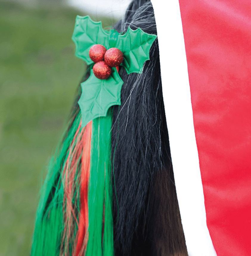 Holly Christmas Horse Tail Tassel