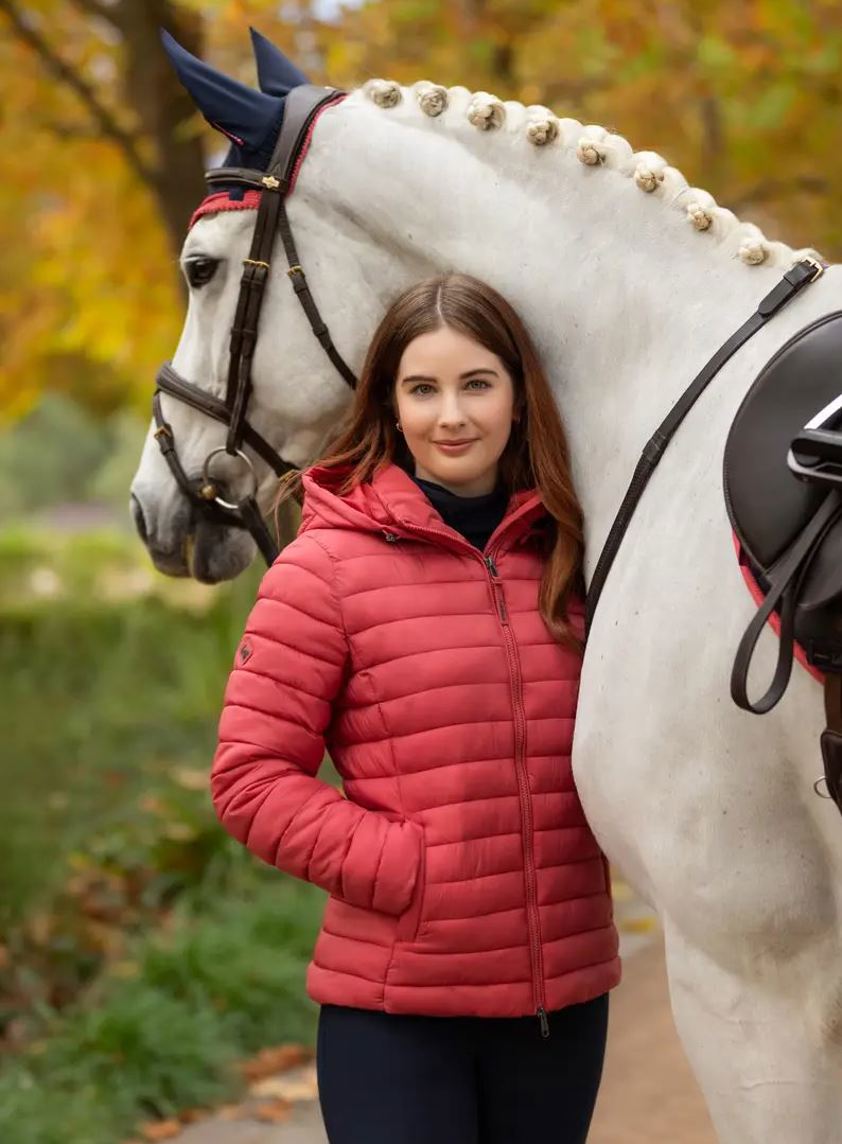 Cranberry LeMieux Rose Puffer Jacket
