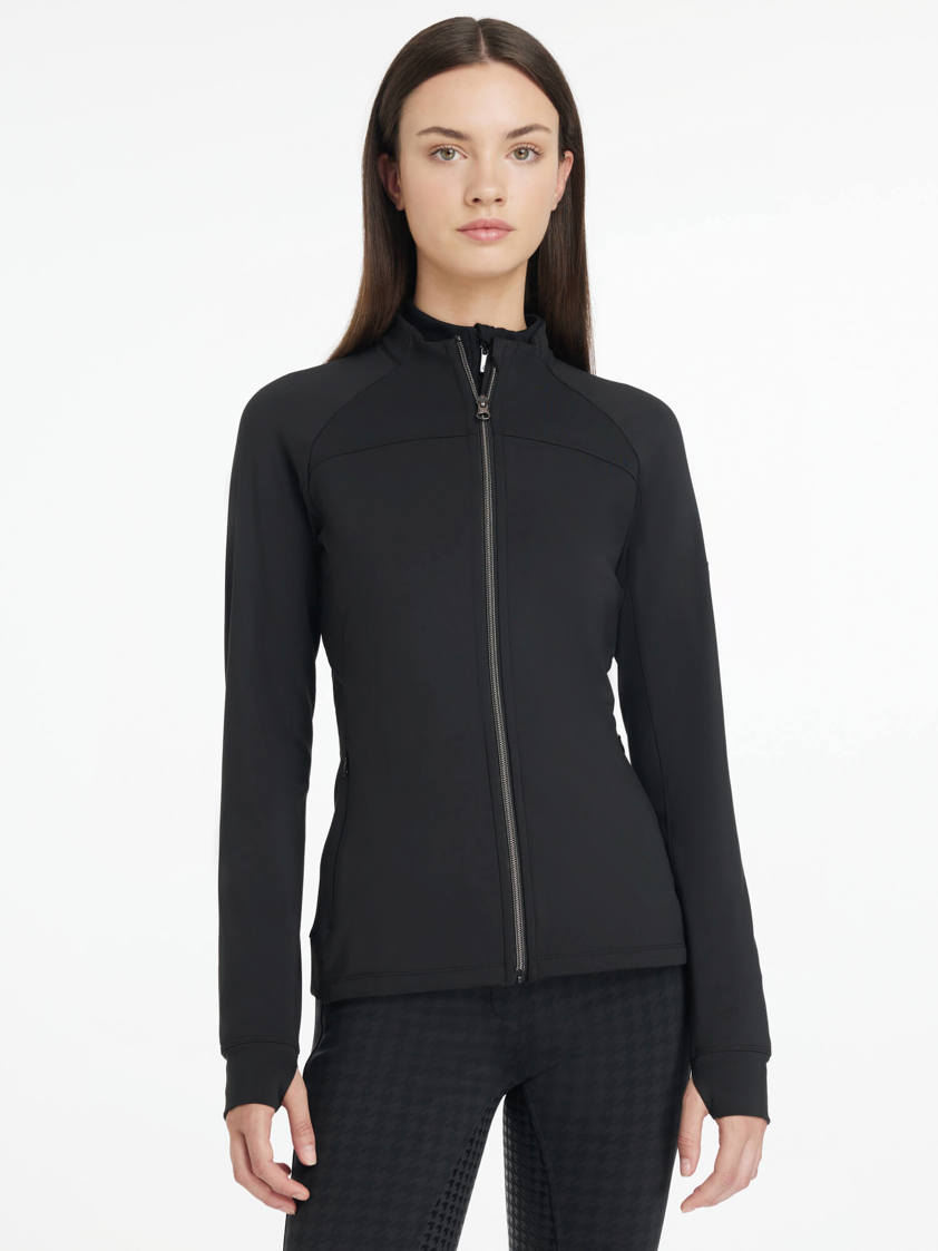Black LeMieux Aspen Brushed Zip Through Jacket