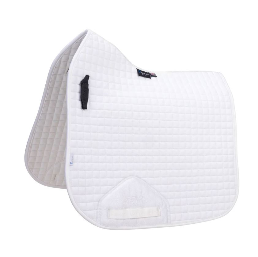 White ARMA Deluxe Cotton Dressage Saddlecoth
