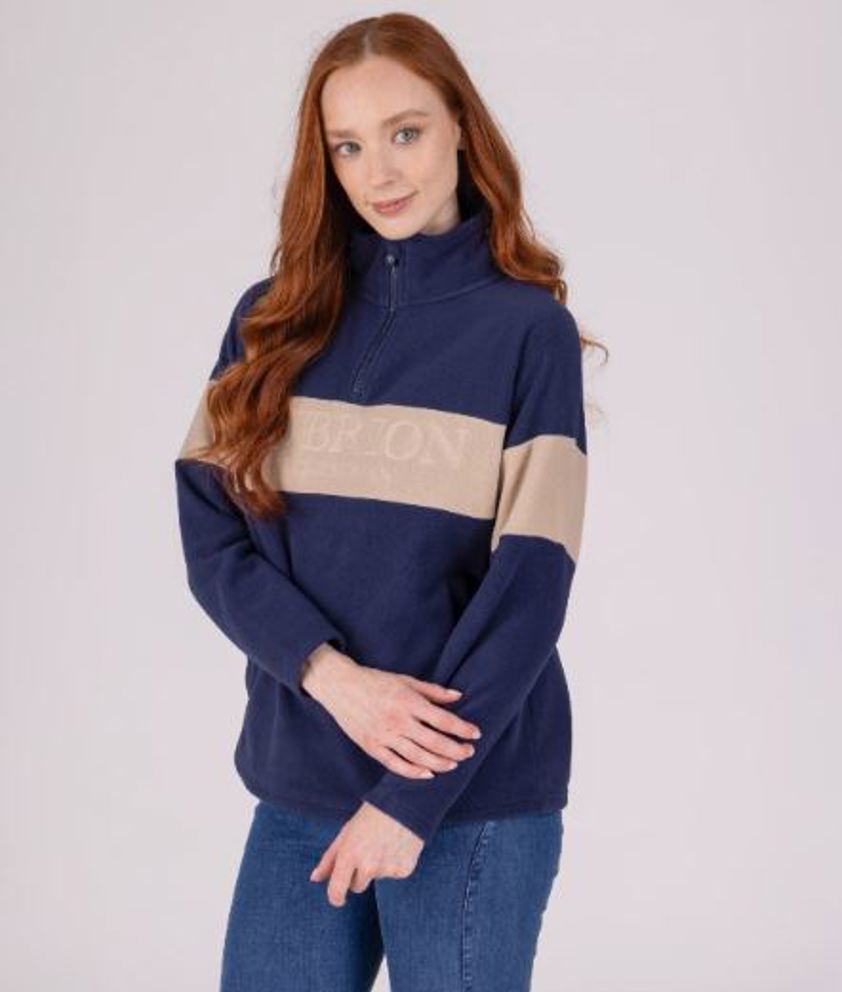 Midnight/Taupe Aubrion Equestrian Quarter Zip Fleece