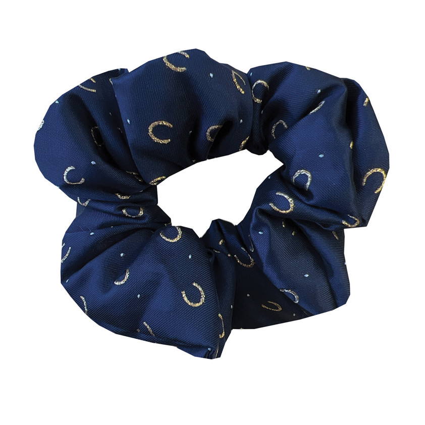 Navy/Gold Equetech Hair Scrunchie