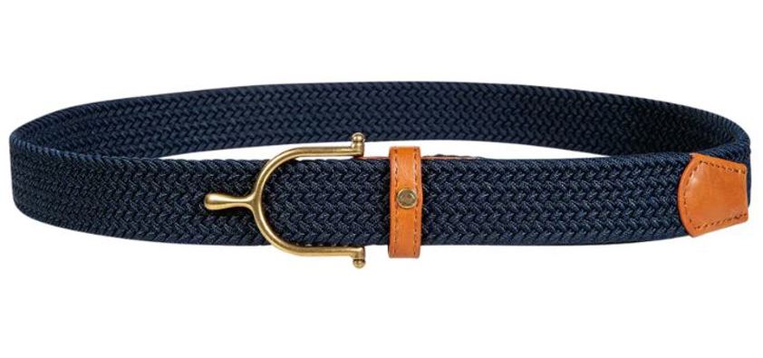 Navy/Brass HKM Ann Elastic Belt