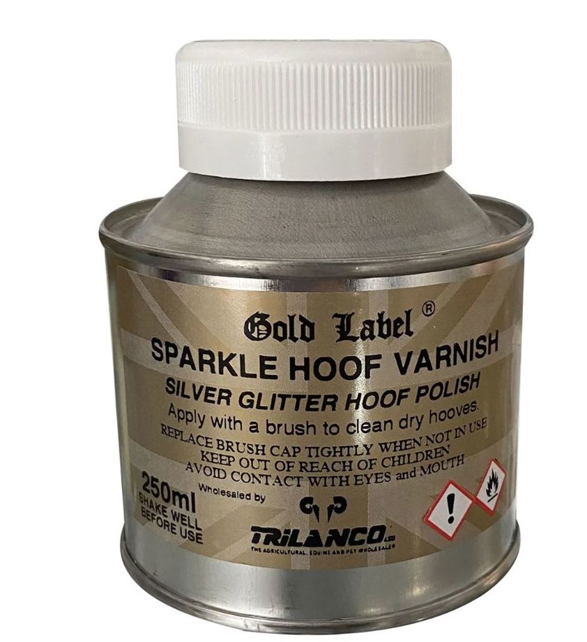 Silver Gold Label Sparkle Hoof Varnish