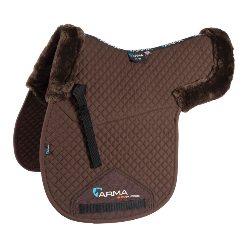 Brown/Brown Supafleece 1/2 Lined Numnah