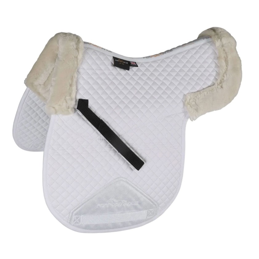 White/Natural Supafleece 1/2 Lined Numnah