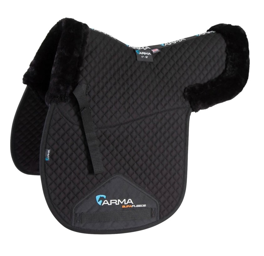 Black/Black Supafleece 1/2 Lined Numnah