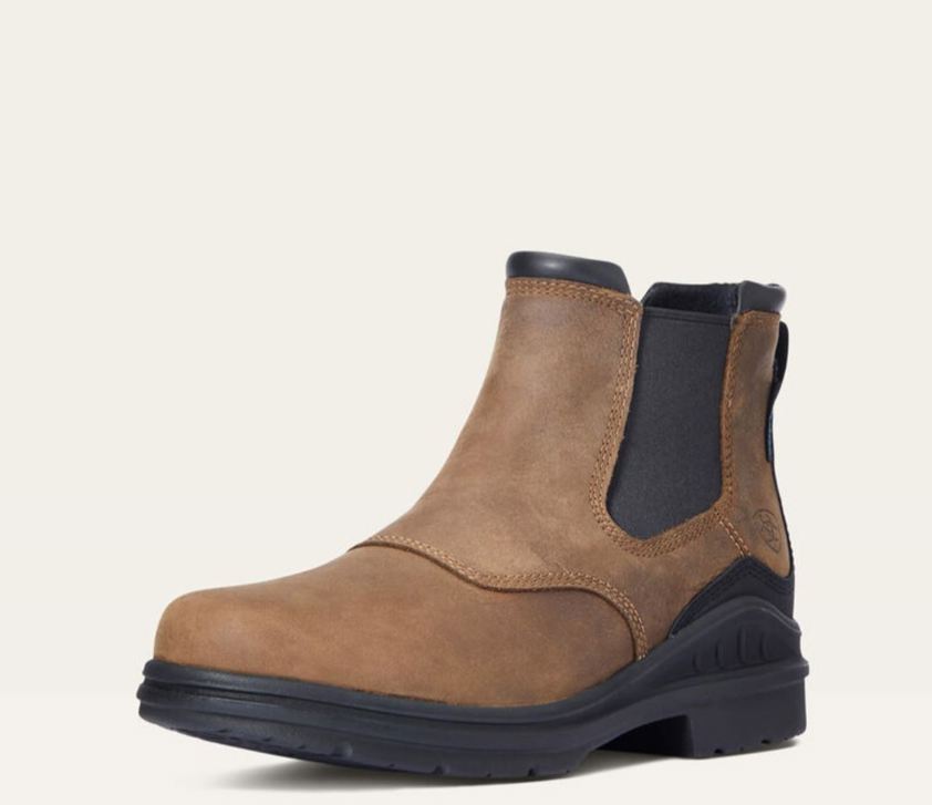 Antique Brown Ariat Barnyard Waterproof Chelsea Boot