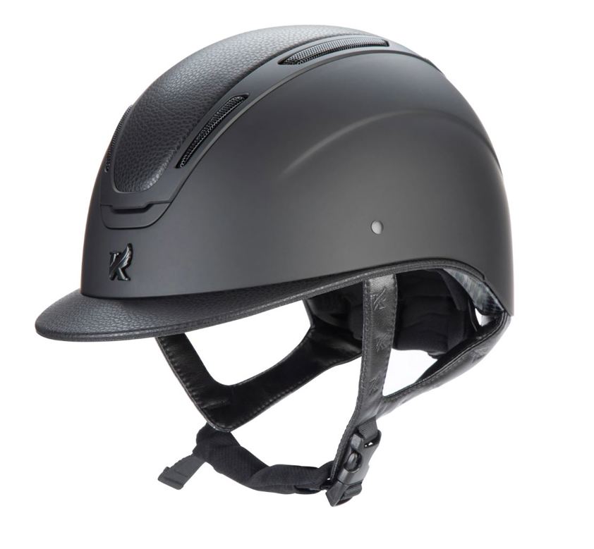 Black Karben Amity LTHR Small Riding Hat