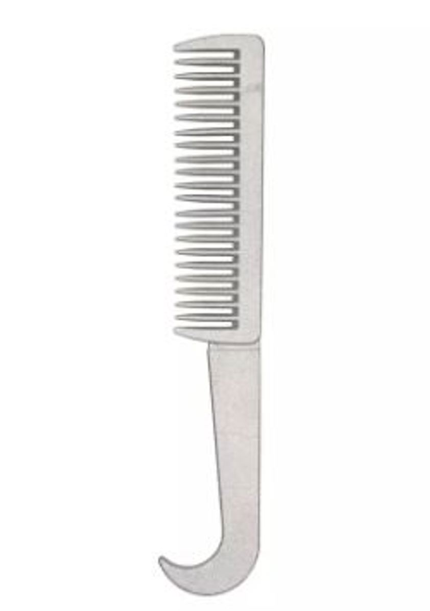 Silver Hook Handle Comb