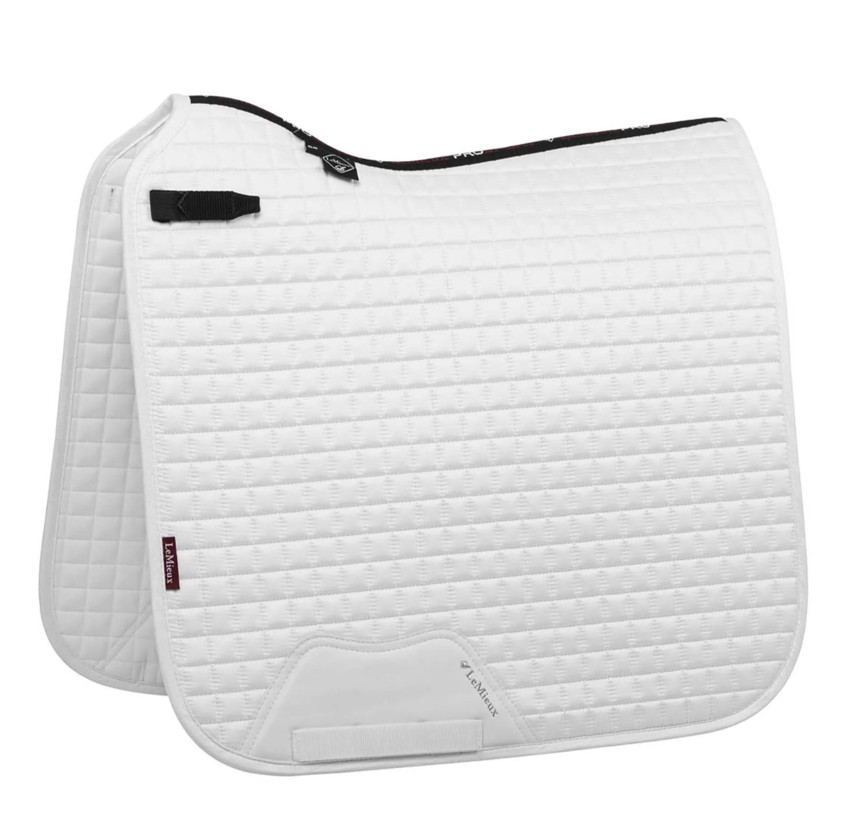 White LeMieux Dressage Suede Saddlecloth