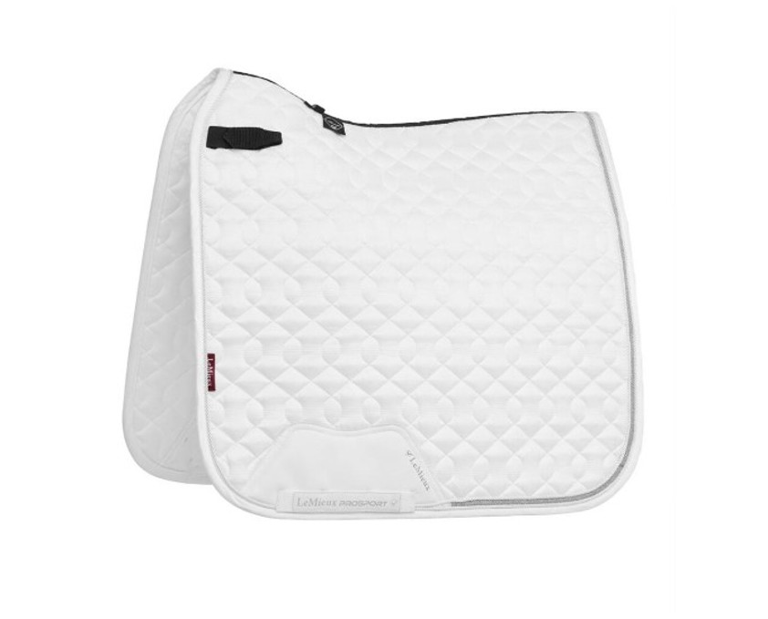 White/Crystal LeMieux Dressage Suede Saddlecloth