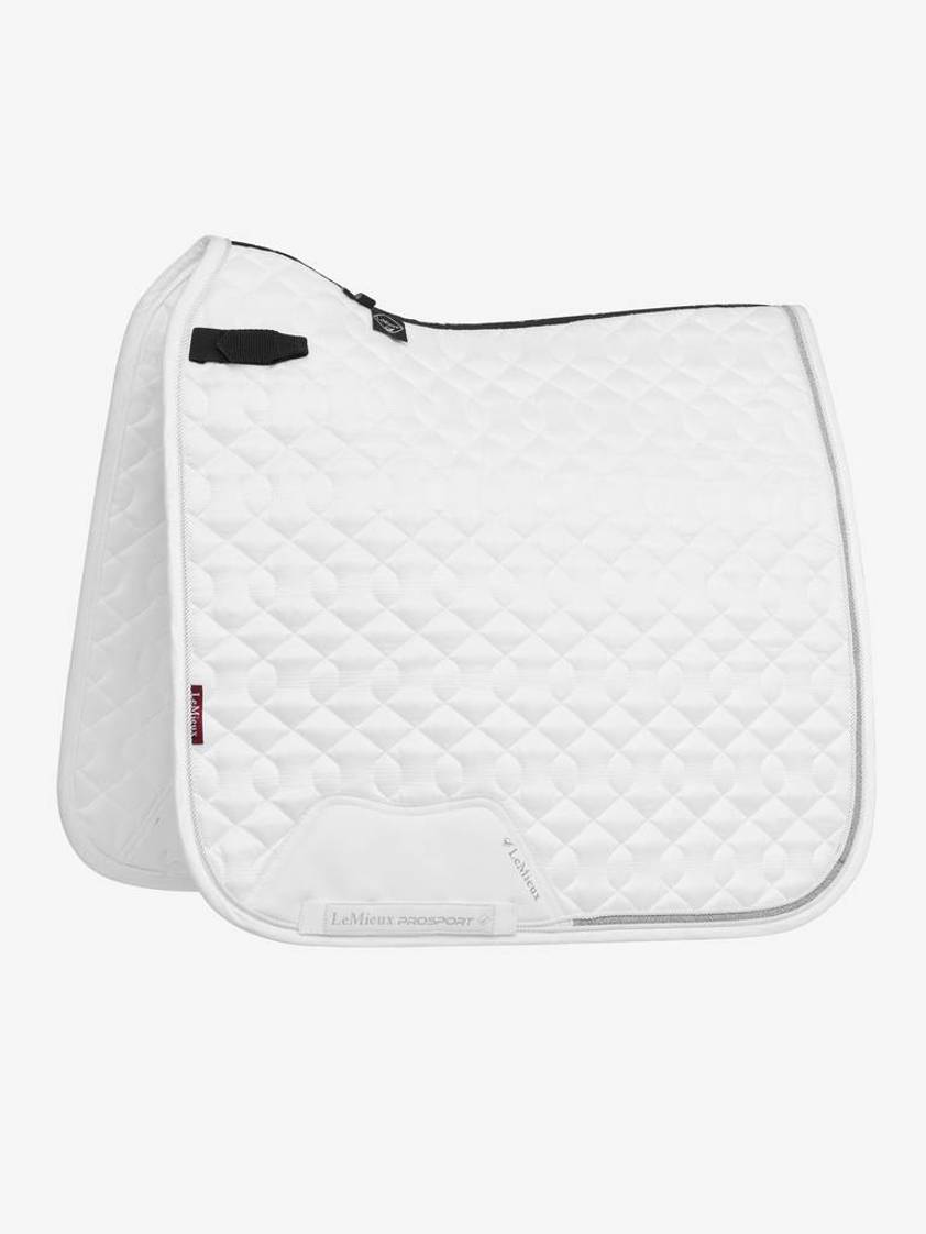 White/Crystal LeMieux Dressage Suede Saddlecloth