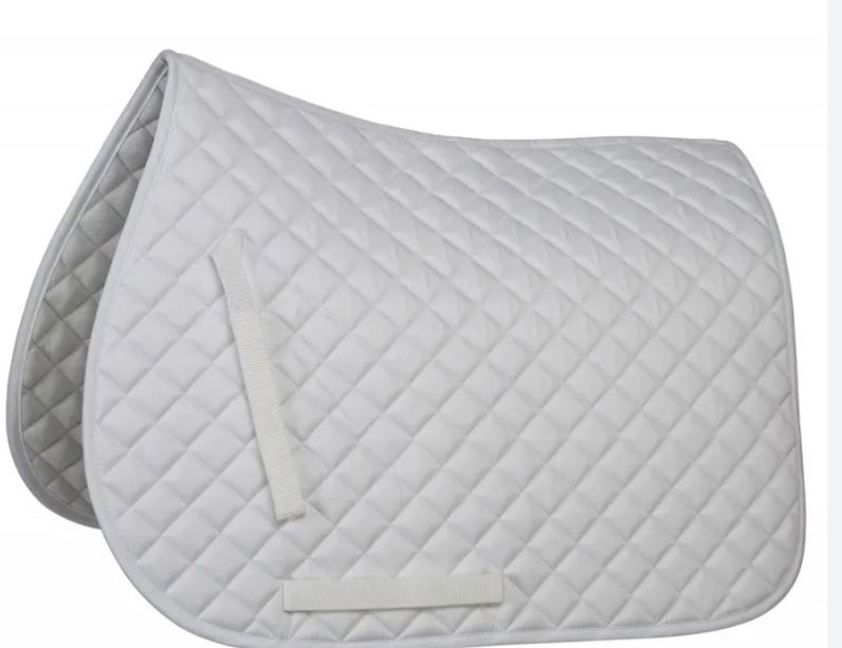 White Quick Dry Quilted Saddlecloth