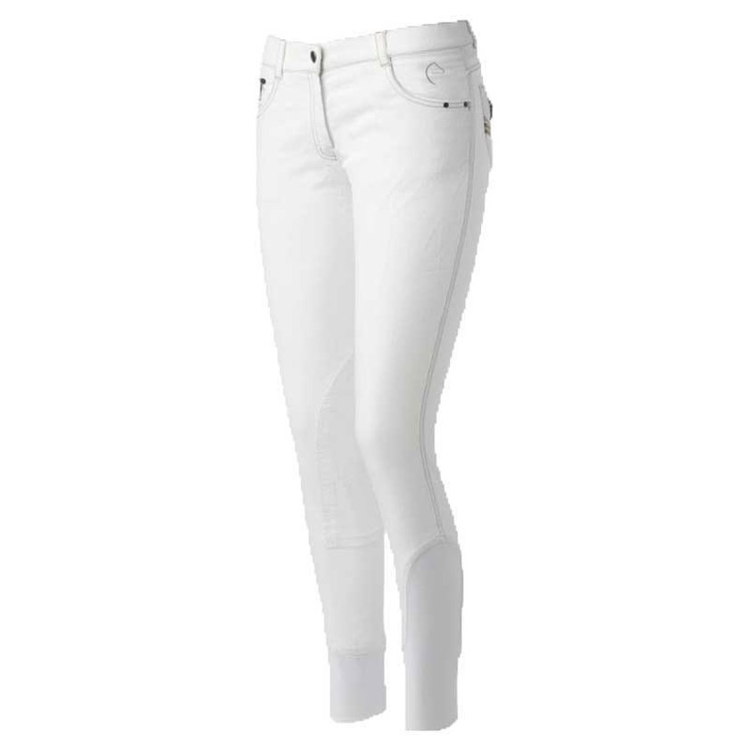 White Equi-Theme Jeans Breeches