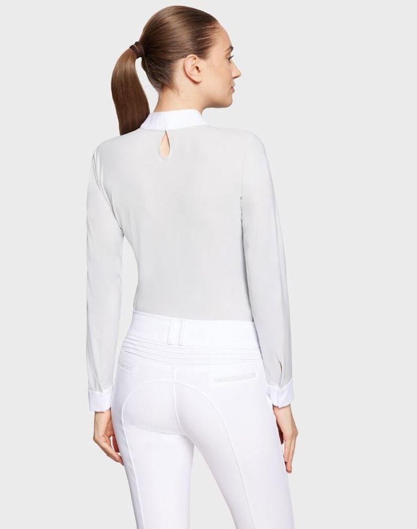 Pearl Grey Samshield Louisella Long Sleeve Show Shirt
