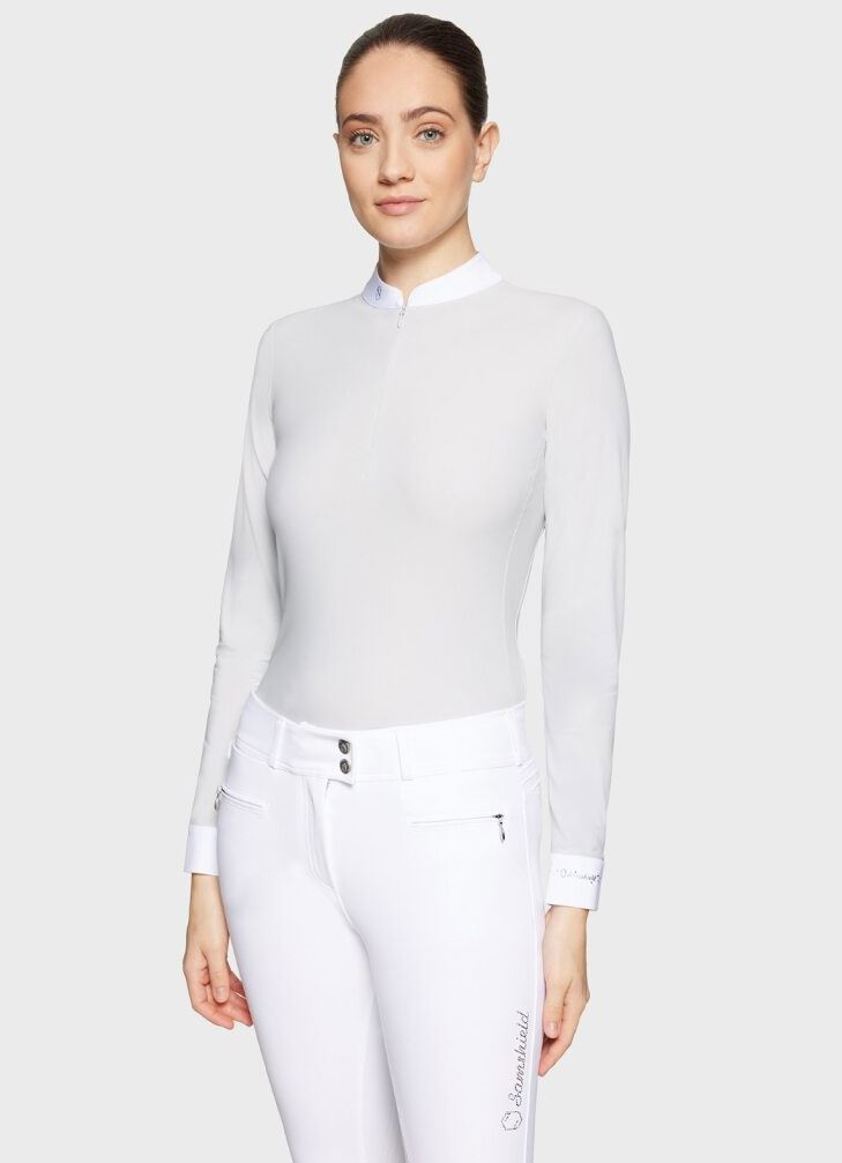 Pearl Grey Samshield Louisella Long Sleeve Show Shirt