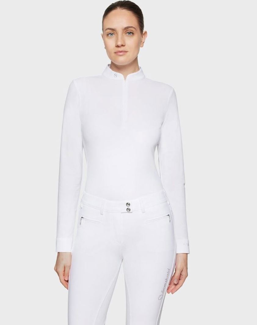 White Samshield Louisella Long Sleeve Show Shirt