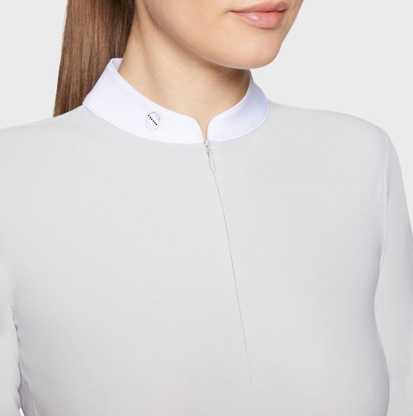 Pearl Grey Samshield Louisella Long Sleeve Show Shirt