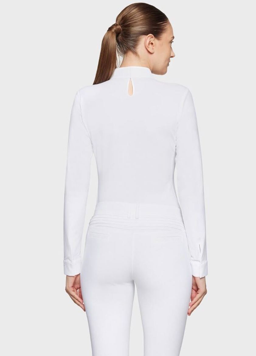 White Samshield Louisella Long Sleeve Show Shirt