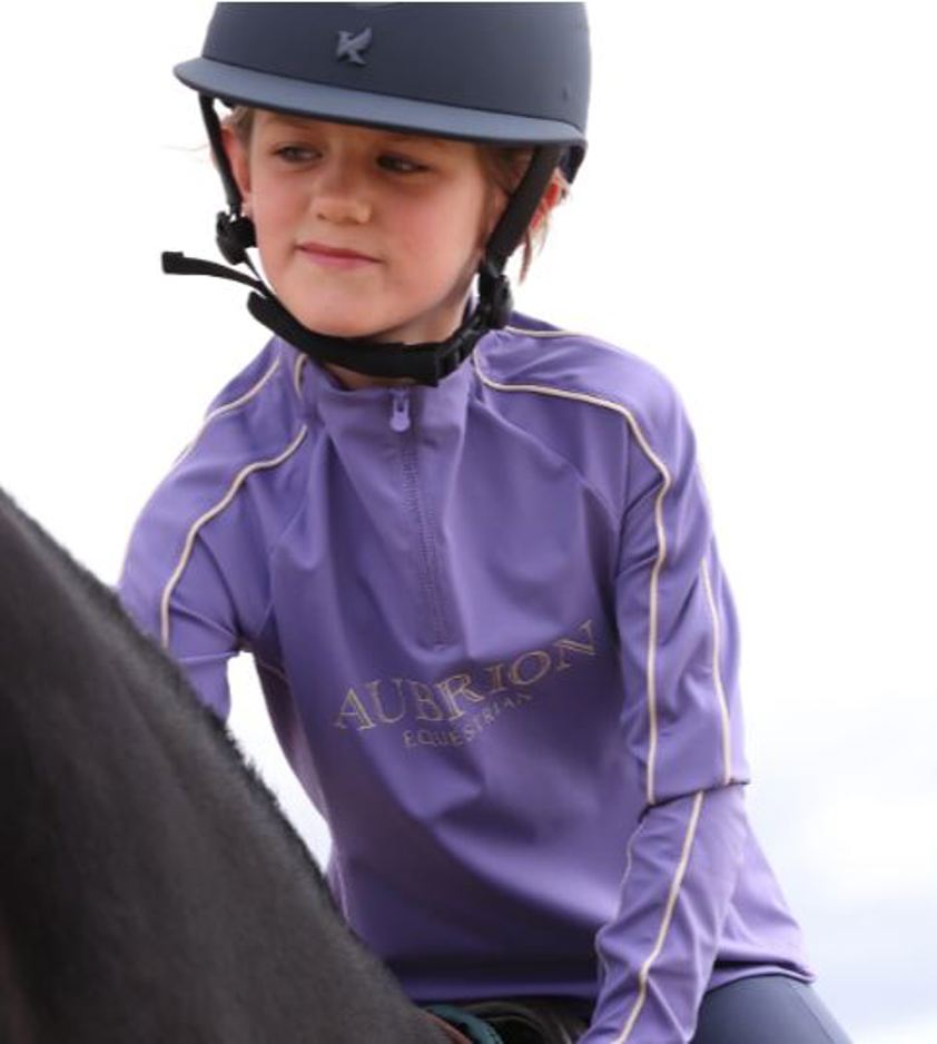 Heather Aubrion Equestrian Long Sleeve Base Layer -Young Rider