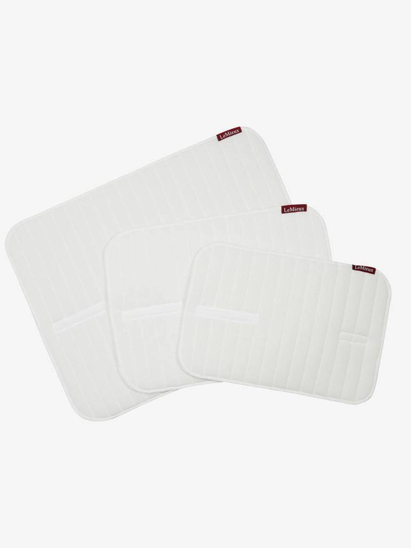 White LeMieux Memory Foam Bandage Pads