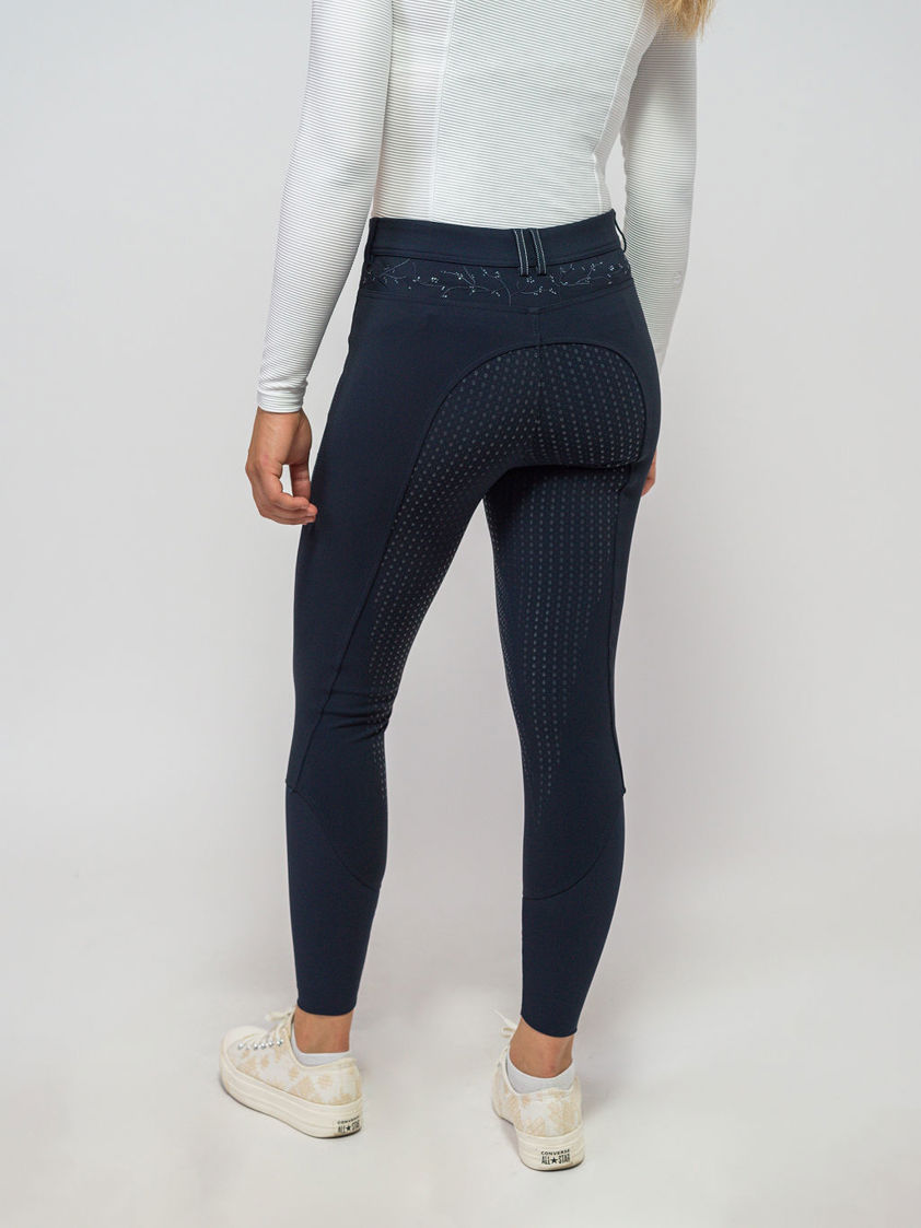 Navy Samshield Jully Crystal Leaf Breeches