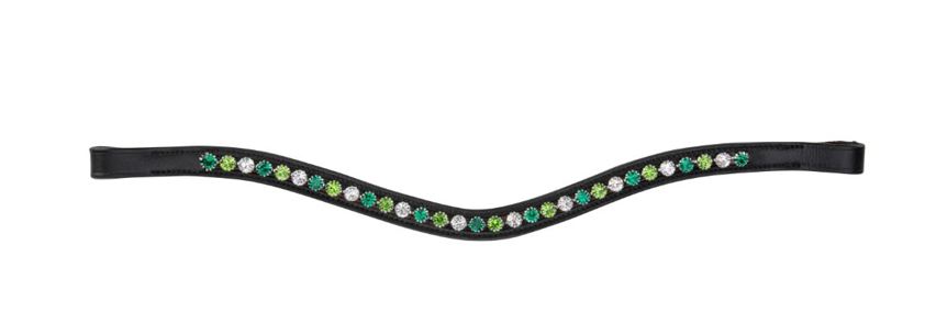 Green/Black Velociti Gara Diamante Browband