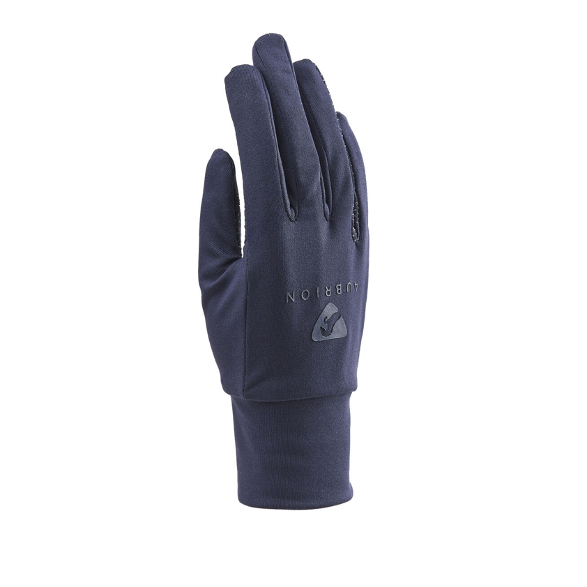 Navy Aubrion Patterson Thermo Riding Gloves