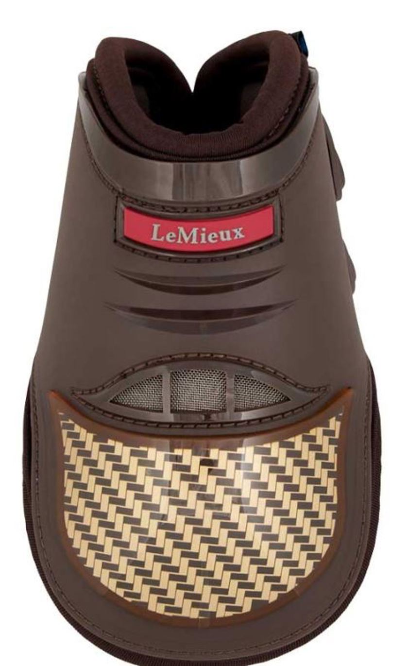 Brown/Gold LeMieux Exo Flex Fetlock Boots