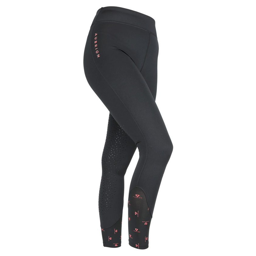 Jet Black Aubrion Porter Winter Riding Tights