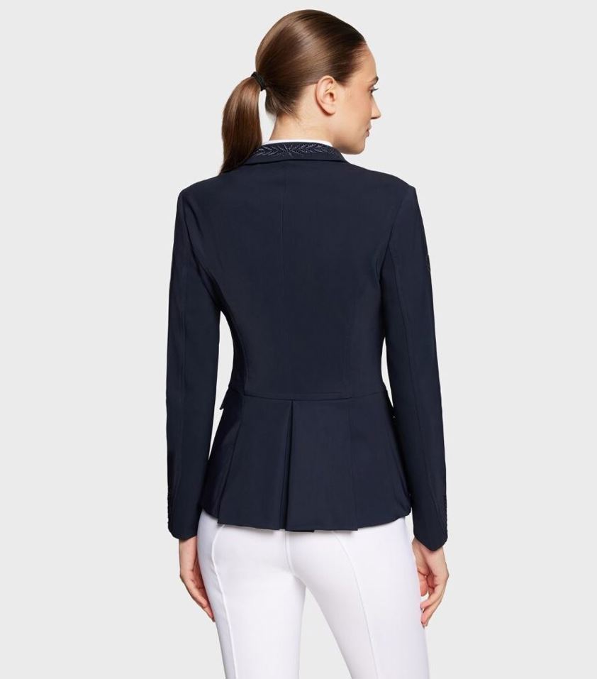 Navy Samshield Victory Flower Crystal Show Jacket