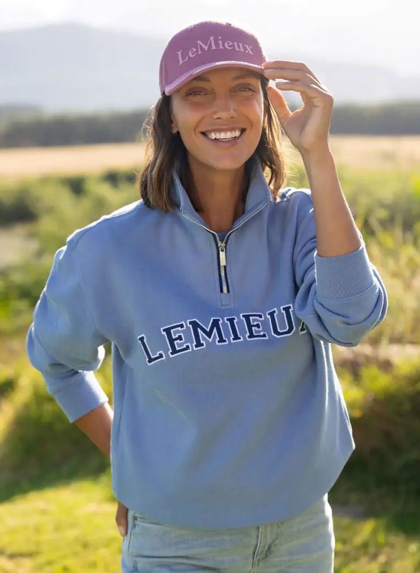 Powder Blue LeMieux Kelsie Quarter Neck Sweat