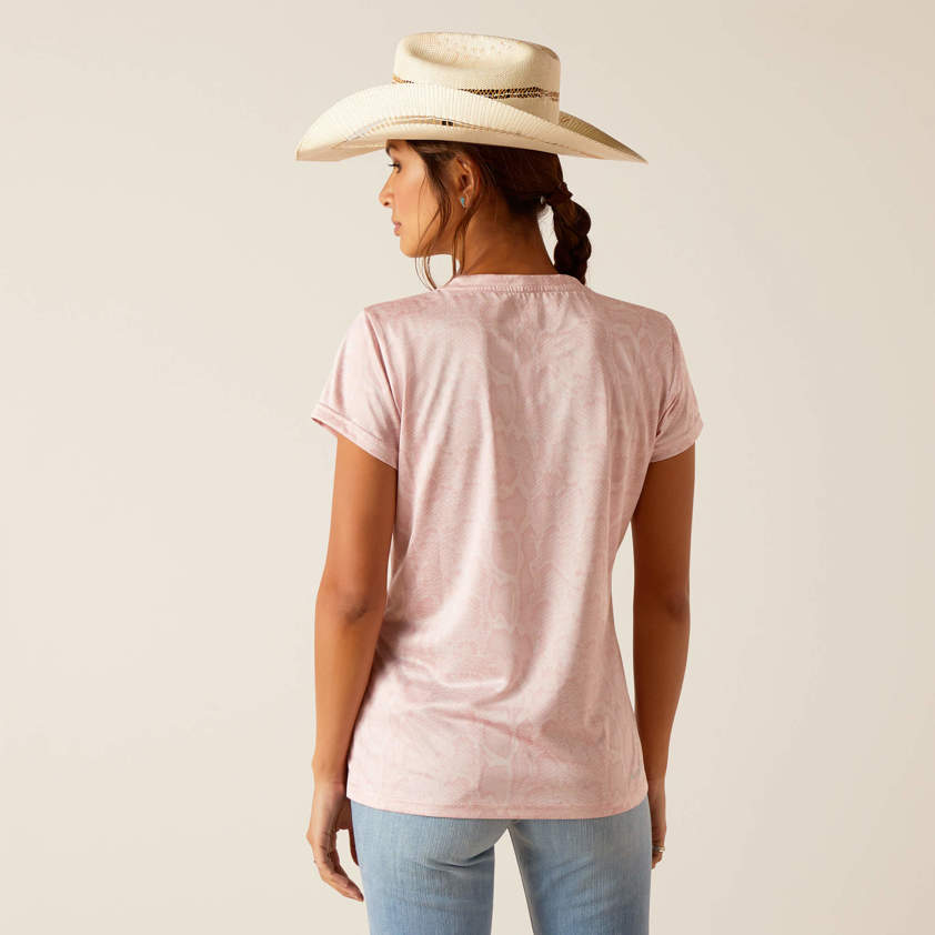 Pink Boa Ariat Laguna Short Sleeve Top