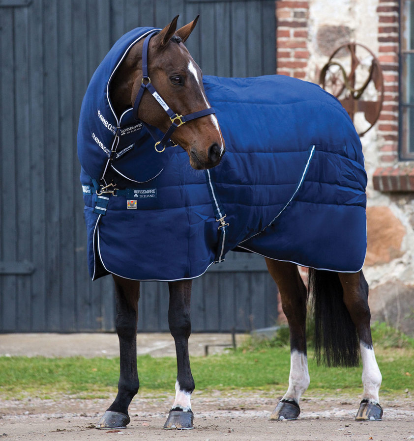 Navy/Navy/White Rambo Vari-Layer Stable Plus Rug 450g