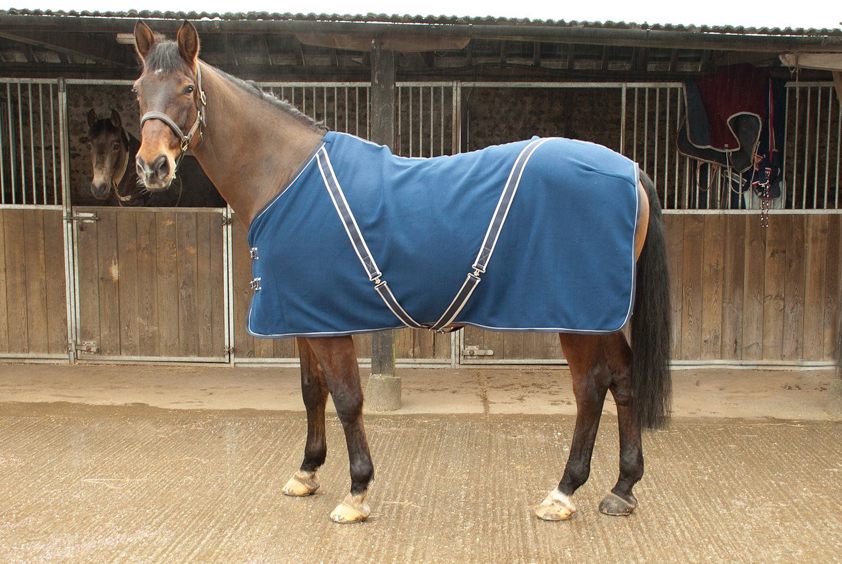 Navy Rhinegold Comfey Fleece Rug