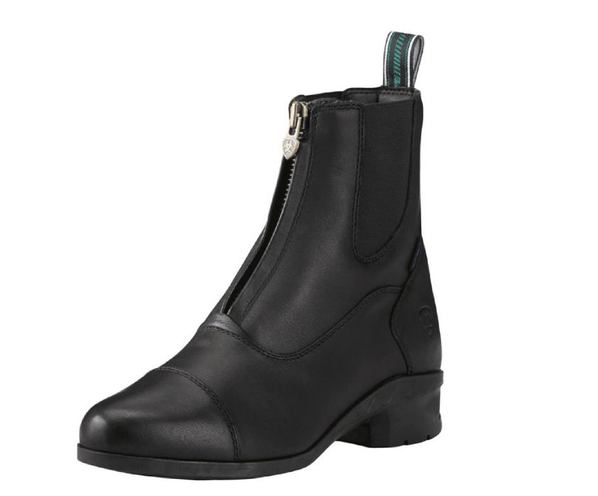 Black Ariat Heritage Zip H2O Paddock Boot - Ladies